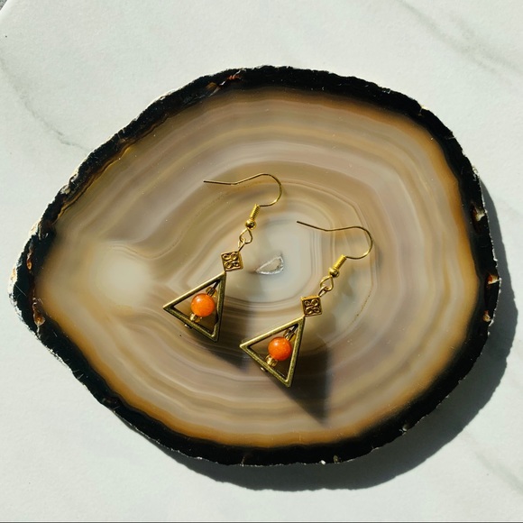 Triangle Earrings - Picture 3 of 3